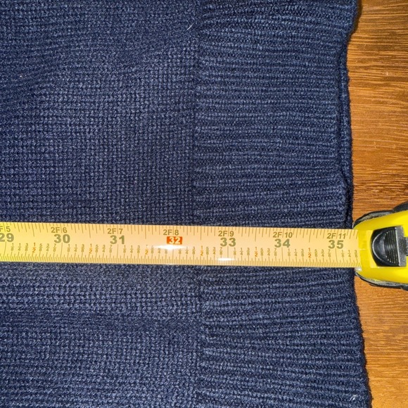 MADEWELL Colorblock Sweater Dress Turtleneck Work Medium Gray Navy Tan Merino - Picture 11 of 11